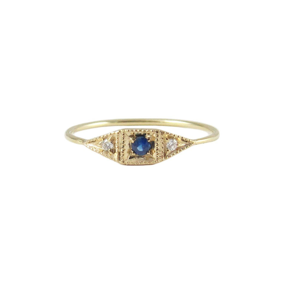 Sapphire Mini Deco Point Ring
